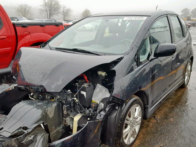 JHMGE88449S022587 - 2009 HONDA FIT SPORT BLACK photo 2