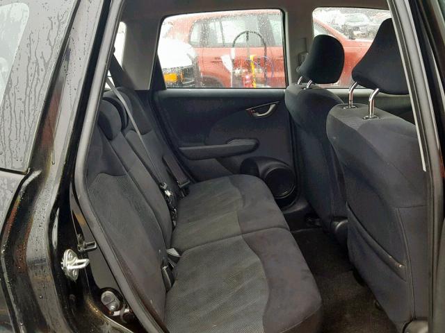 JHMGE88449S022587 - 2009 HONDA FIT SPORT BLACK photo 6