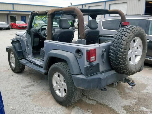 1C4AJWAG5DL701802 - 2013 JEEP WRANGLER S GRAY photo 3