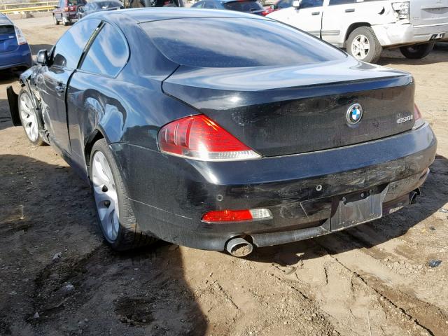 WBAEH13436CR49792 - 2006 BMW 650 I BLACK photo 3