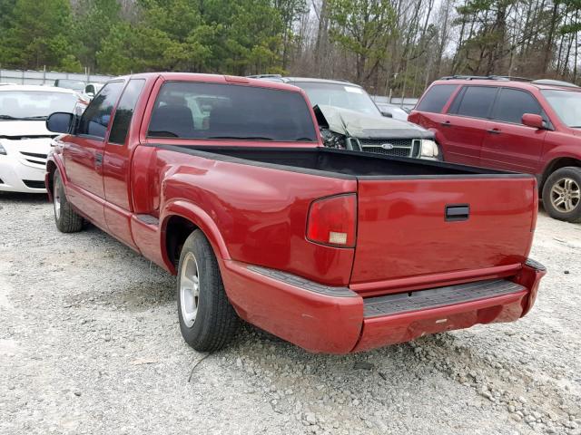 1GCCS19W9Y8244201 - 2000 CHEVROLET S TRUCK S1 RED photo 3