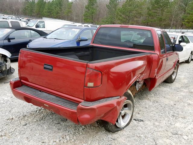 1GCCS19W9Y8244201 - 2000 CHEVROLET S TRUCK S1 RED photo 4
