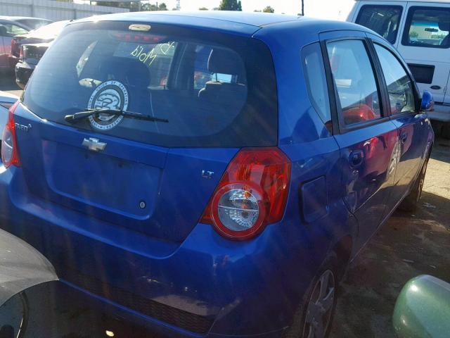 KL1TD66E49B307378 - 2009 CHEVROLET AVEO LS BLUE photo 4