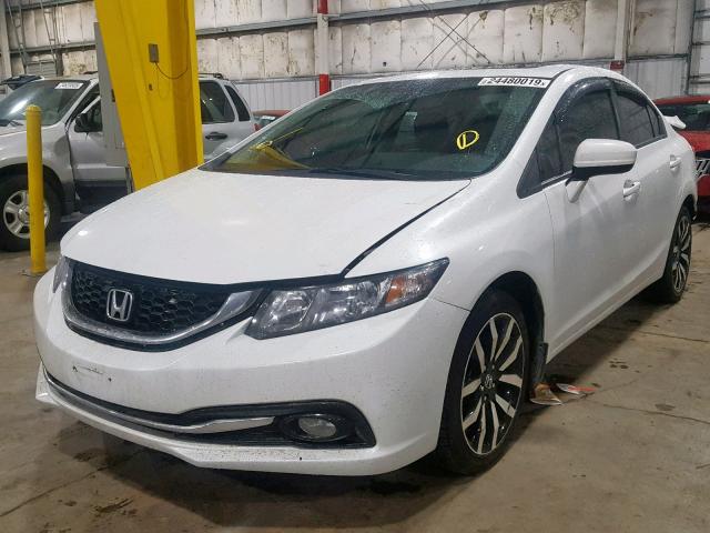 19XFB2F97EE205609 - 2014 HONDA CIVIC EXL WHITE photo 2