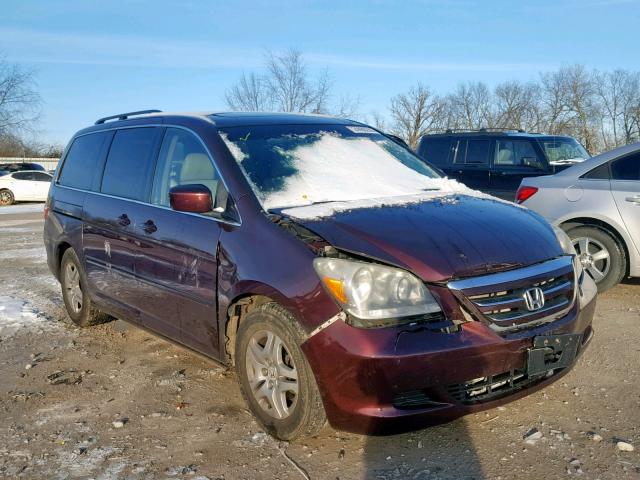 5FNRL38677B444982 - 2007 HONDA ODYSSEY EX MAROON photo 1