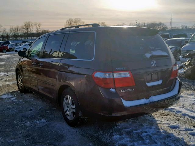 5FNRL38677B444982 - 2007 HONDA ODYSSEY EX MAROON photo 3