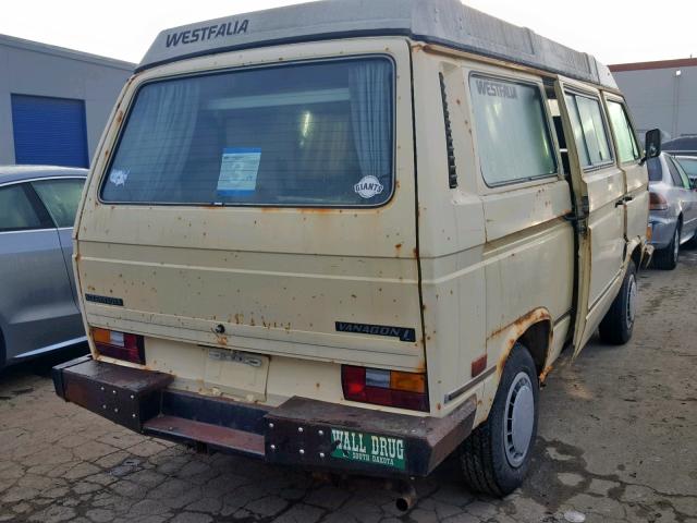 WV2ZA0254CH128181 - 1982 VOLKSWAGEN VANAGON CA YELLOW photo 4