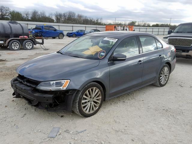 3VWLX7AJ9BM353651 - 2011 VOLKSWAGEN JETTA SEL GRAY photo 2