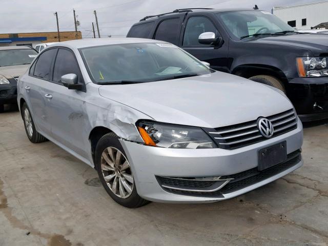 1VWAH7A38DC008668 - 2013 VOLKSWAGEN PASSAT S SILVER photo 1