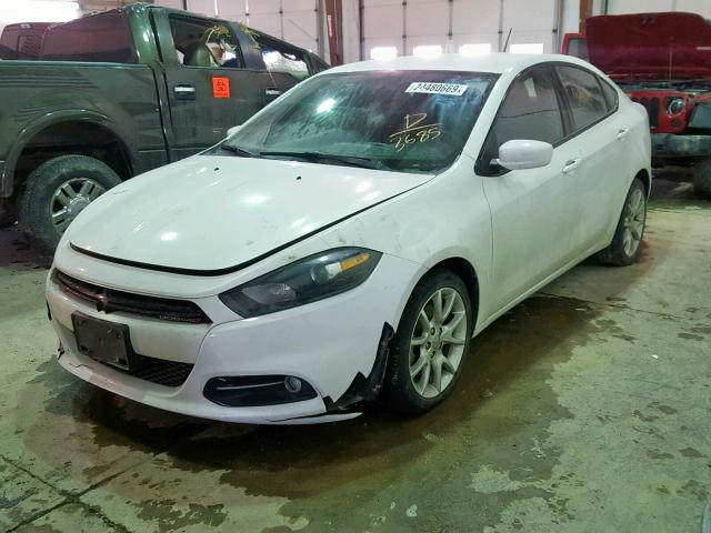 1C3CDFBA4DD333685 - 2013 DODGE DART SXT WHITE photo 2