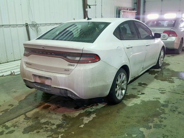 1C3CDFBA4DD333685 - 2013 DODGE DART SXT WHITE photo 4