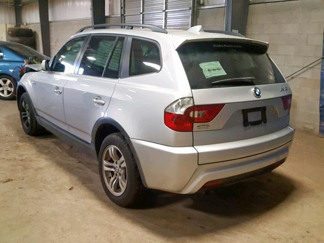 WBXPA93406WG90908 - 2006 BMW X3 3.0I SILVER photo 3