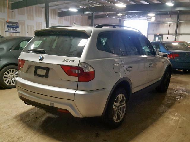 WBXPA93406WG90908 - 2006 BMW X3 3.0I SILVER photo 4