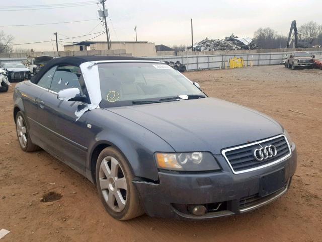 WAUAC48H43K021310 - 2003 AUDI A4 1.8 CAB GRAY photo 1