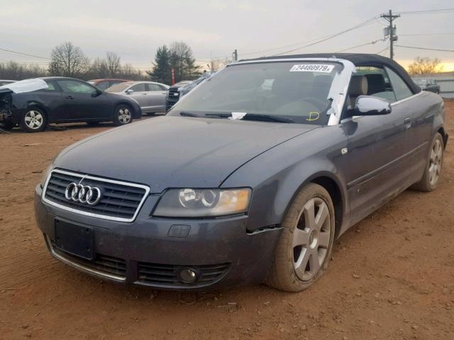 WAUAC48H43K021310 - 2003 AUDI A4 1.8 CAB GRAY photo 2