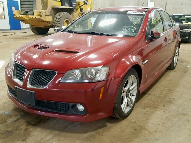 6G2ER57709L153427 - 2009 PONTIAC G8 RED photo 2