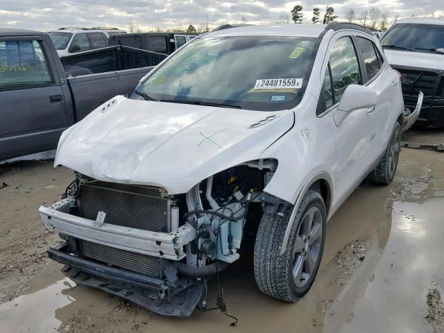 KL4CJCSB6DB110243 - 2013 BUICK ENCORE WHITE photo 2