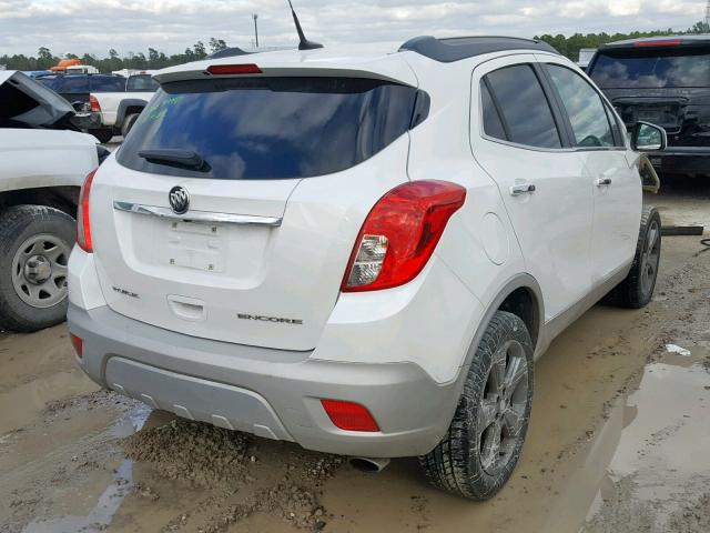 KL4CJCSB6DB110243 - 2013 BUICK ENCORE WHITE photo 4