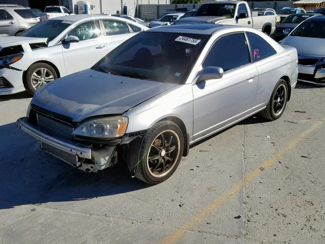 1HGEM21072L101625 - 2002 HONDA CIVIC EX SILVER photo 2