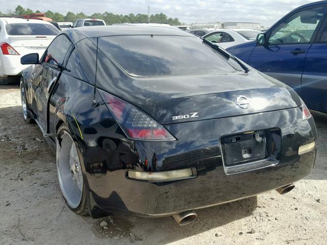 JN1AZ34D44T152122 - 2004 NISSAN 350Z COUPE BLACK photo 3