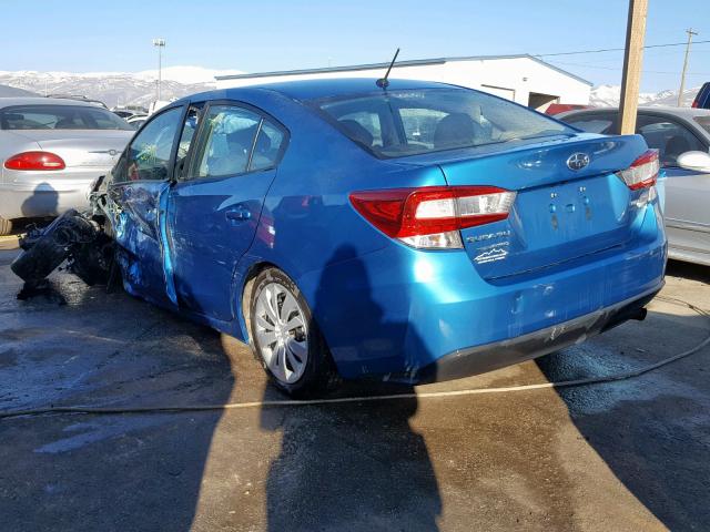 4S3GKAA6XJ3609954 - 2018 SUBARU IMPREZA BLUE photo 3