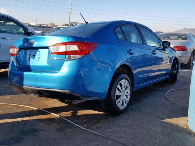 4S3GKAA6XJ3609954 - 2018 SUBARU IMPREZA BLUE photo 4