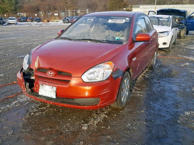 KMHCM3AC8AU168213 - 2010 HYUNDAI ACCENT BLU ORANGE photo 2