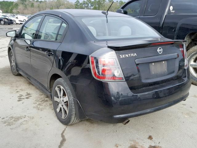 3N1AB6AP9CL769345 - 2012 NISSAN SENTRA 2.0 BLACK photo 3