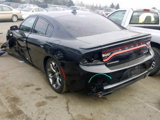 2C3CDXHG3FH883726 - 2015 DODGE CHARGER SX BLACK photo 3