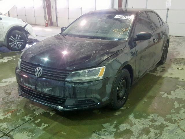 3VW2K7AJXFM256636 - 2015 VOLKSWAGEN JETTA BASE BLACK photo 2