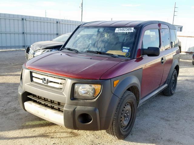 5J6YH28378L017954 - 2008 HONDA ELEMENT LX MAROON photo 2