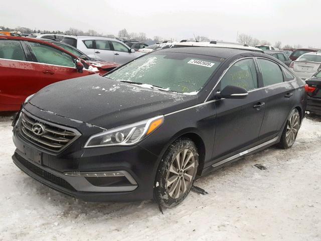 5NPE34AF3HH509943 - 2017 HYUNDAI SONATA SPO BLACK photo 2