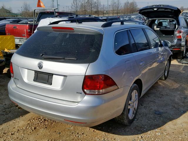 3VWPL7AJXEM613587 - 2014 VOLKSWAGEN JETTA TDI SILVER photo 4