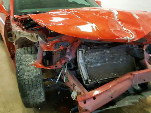 2G1FA1E34D9195525 - 2013 CHEVROLET CAMARO LS ORANGE photo 9