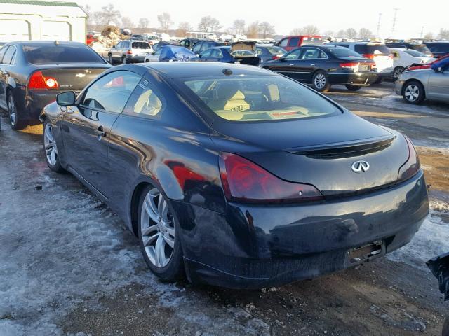 JNKCV64F99M652510 - 2009 INFINITI G37 BLACK photo 3