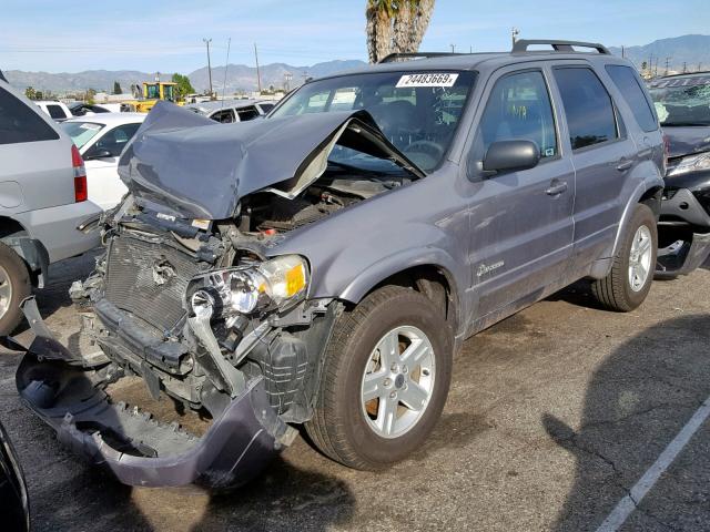 1FMCU59H97KA76804 - 2007 FORD ESCAPE HEV GRAY photo 2