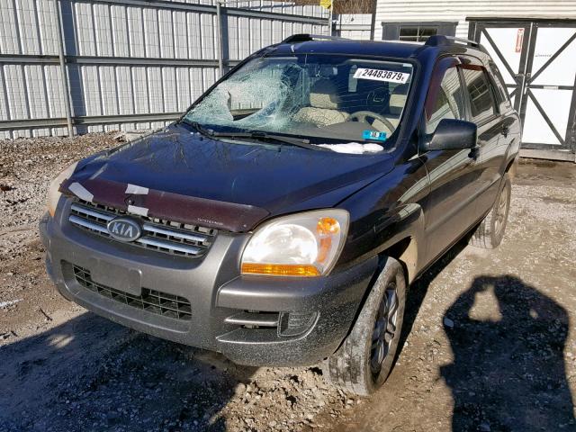 KNDJE723887534243 - 2008 KIA SPORTAGE E BROWN photo 2