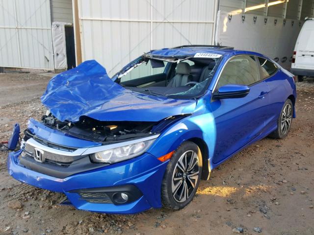 2HGFC3B72GH361086 - 2016 HONDA CIVIC EXL BLUE photo 2