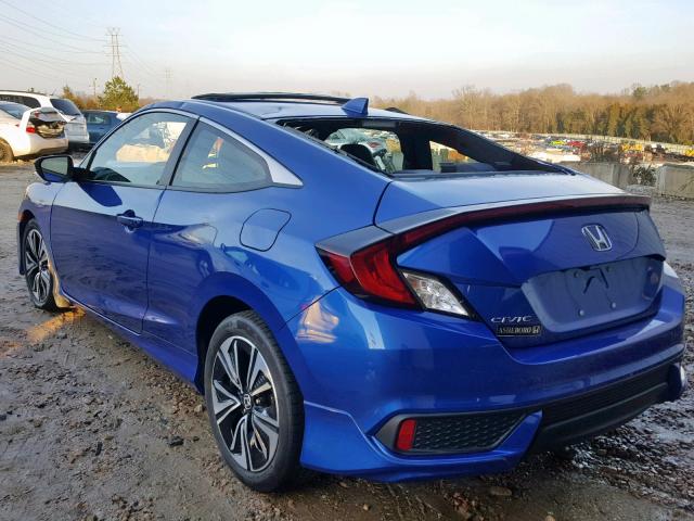 2HGFC3B72GH361086 - 2016 HONDA CIVIC EXL BLUE photo 3