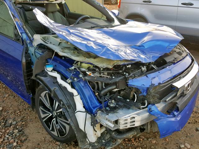 2HGFC3B72GH361086 - 2016 HONDA CIVIC EXL BLUE photo 9