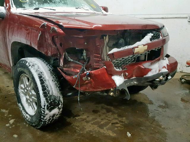 1GCJTCF91B8101782 - 2011 CHEVROLET COLORADO L MAROON photo 9