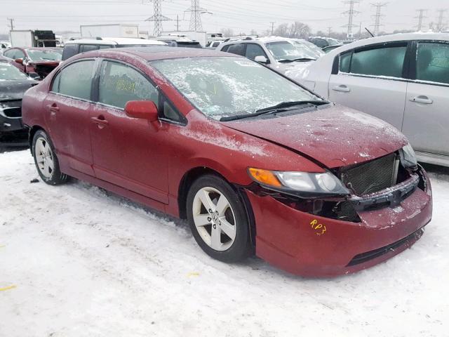 1HGFA16968L099289 - 2008 HONDA CIVIC EXL MAROON photo 1