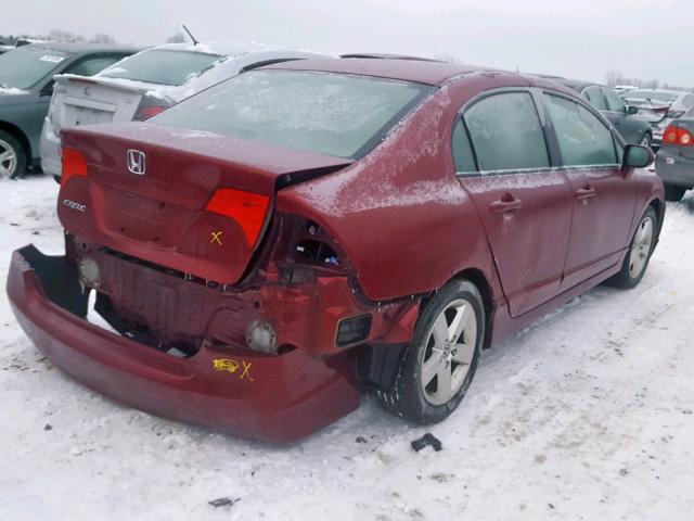 1HGFA16968L099289 - 2008 HONDA CIVIC EXL MAROON photo 4