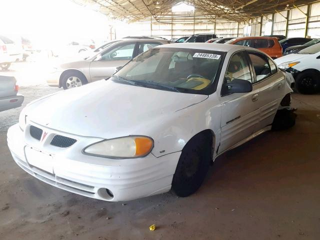 1G2NF52T21M520014 - 2001 PONTIAC GRAND AM S WHITE photo 2