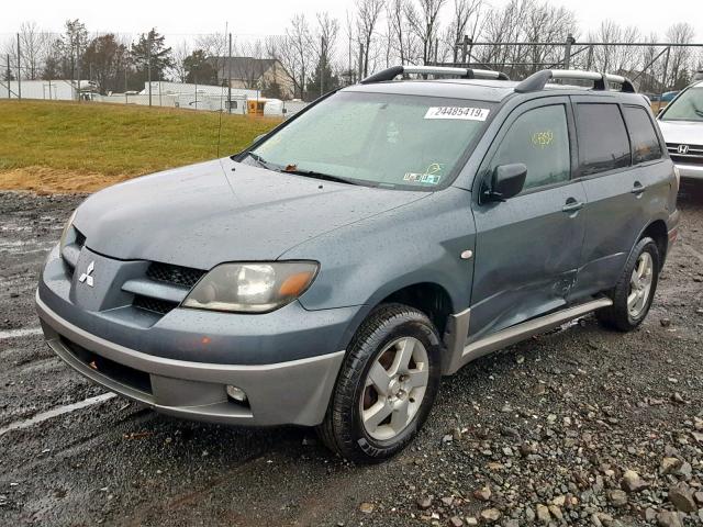 JA4LZ41G73U045143 - 2003 MITSUBISHI OUTLANDER GRAY photo 2