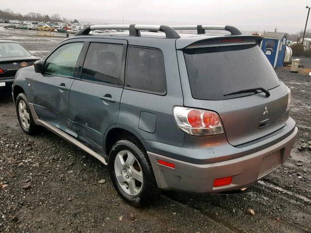 JA4LZ41G73U045143 - 2003 MITSUBISHI OUTLANDER GRAY photo 3