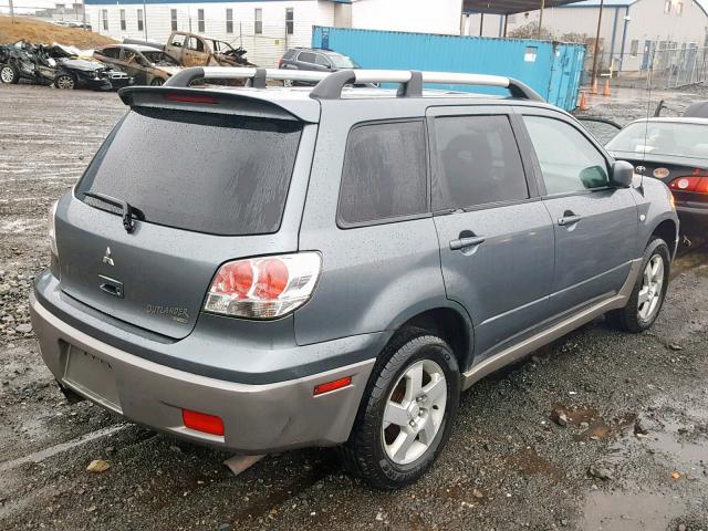 JA4LZ41G73U045143 - 2003 MITSUBISHI OUTLANDER GRAY photo 4