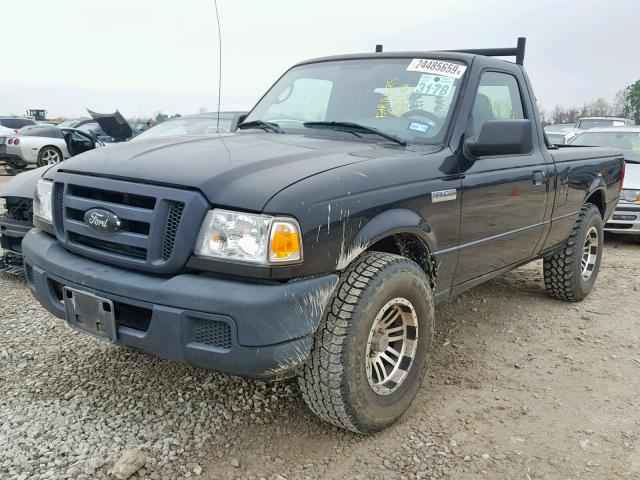 1FTYR10D87PA21584 - 2007 FORD RANGER BLACK photo 2