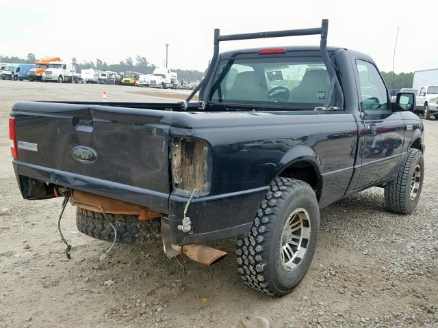 1FTYR10D87PA21584 - 2007 FORD RANGER BLACK photo 4