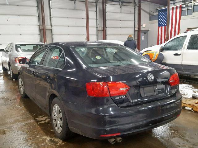 3VW2K7AJ3EM394467 - 2014 VOLKSWAGEN JETTA BASE Սև լուսանկար 3